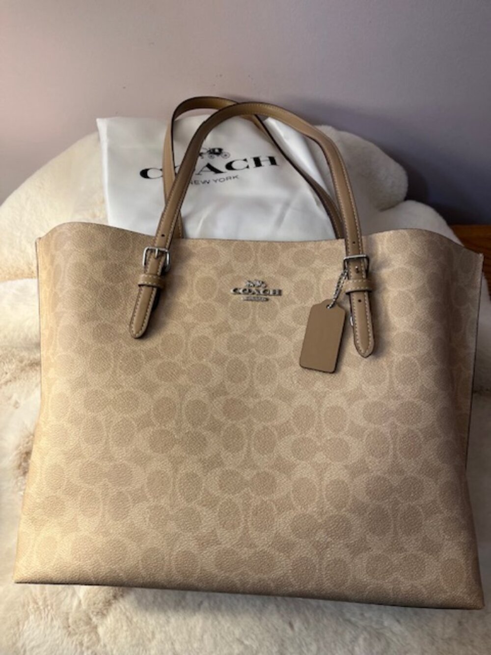 COACH -Signature Canvas Tote Handbag - Picture 8 of 10